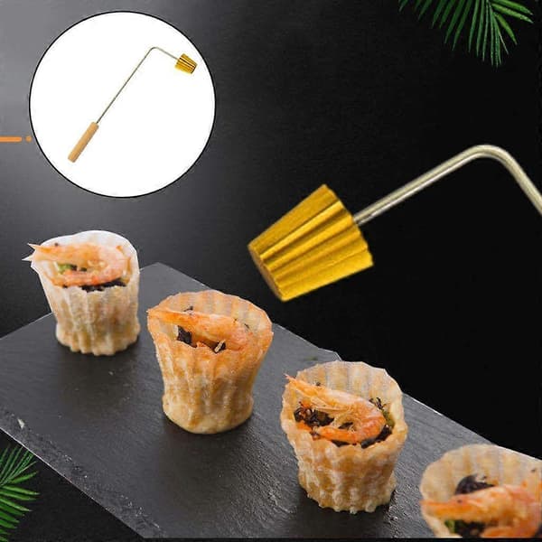 [RM]Exquisite Nyonya Top Hats Shape Vintage Pie Tee Maker Wooden Handle Egg Tart Baking Tool