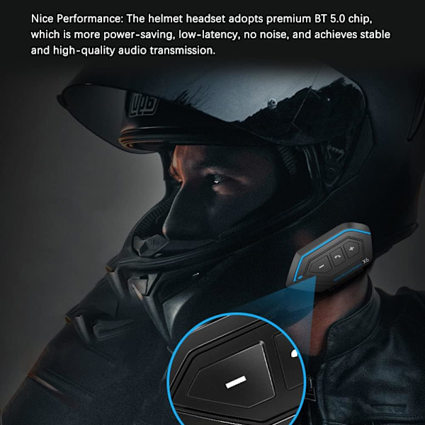 [RM]Bluetooth Motorcycle Intercom, Motorcycle Helmet BT5.0 Waterproof Helmet with Intercom, Noise Reduction and Call Support