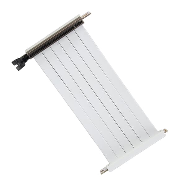 [RM]PCIe 3.0 X16 Riser Cable 180 Degree Flexible GPU Extension Cable High Speed Dual Reverse Connector 40cm White