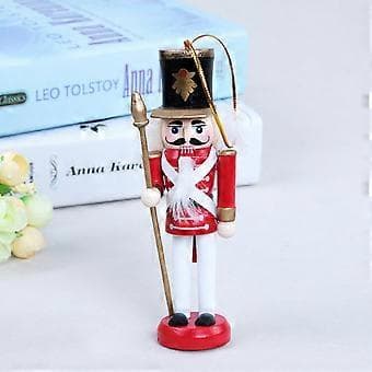 [RM]Christmas Nutcracker Ornament Set Wooden Nutcracker Hanging Decorations for Christmas Tree Figurines Doll Gift