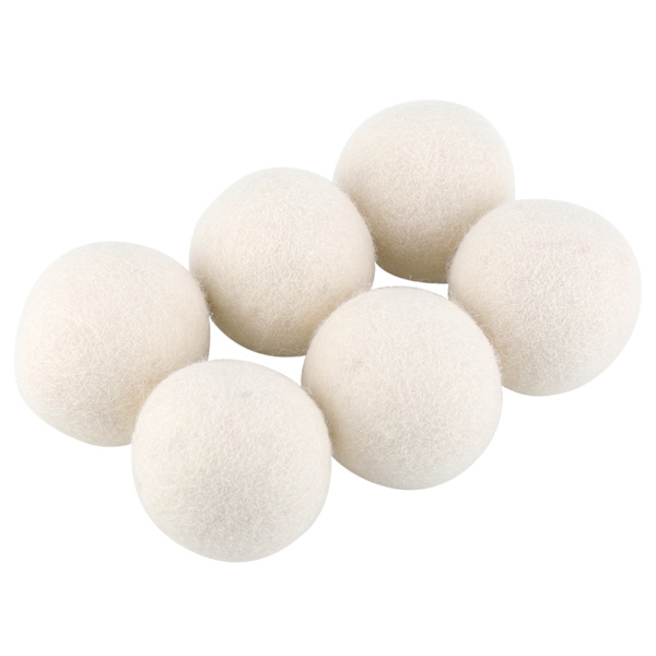 [RM]6 pcs 6 cm Natural Wool Balls Water Absorption Eliminates Static Laundry Replacement