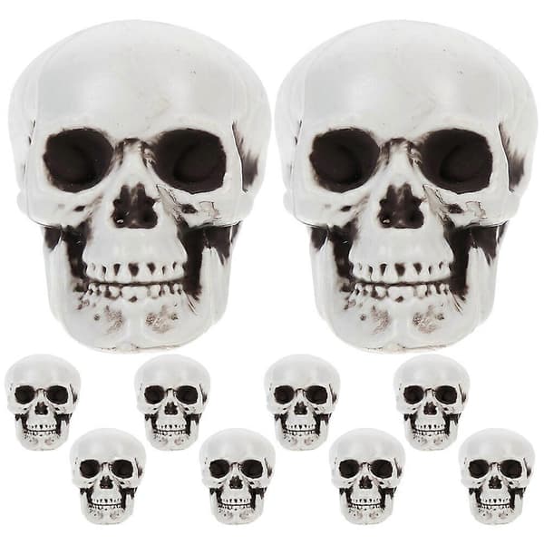 10 Pcs Halloween Skeleton Head Small Skulls Mini Skulls Halloween Party Props