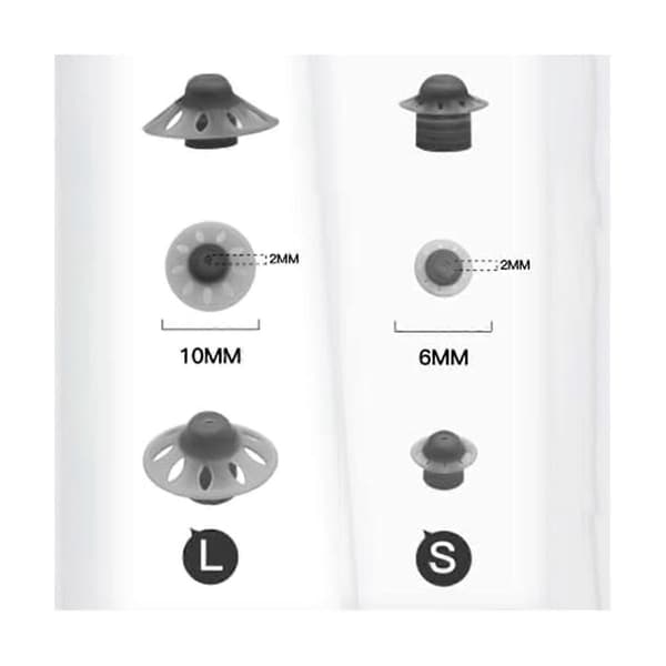 [RM]Hearing Domes for Phonak Marvel & Paradise RIC BTE Models SDS 4.0 Large Open Dome 10mm 20-Pack, Large