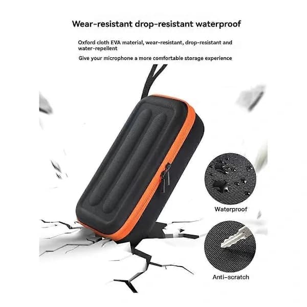 [RM]Portable Microphone Storage Case for PartyBox, Scratch-Resistant Hard Travel Case for Wireless Microphone and Accessories