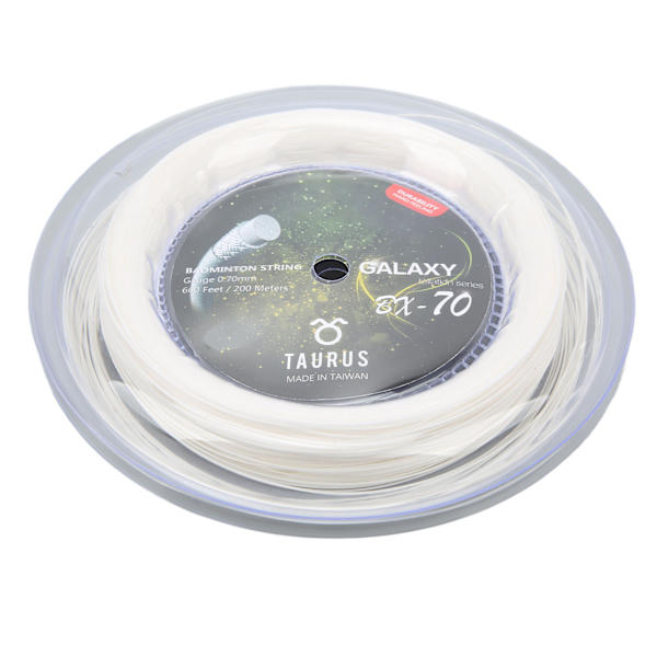 [RM]POWERTI BX70 Badminton Racket Strings High Elastic Nylon Badminton Racket String 0.7mm Badminton String 200m Roll White