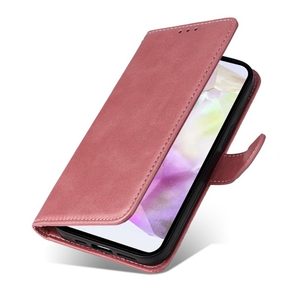 SKALO Samsung A56 5G PU Läder Plånboksfodral - Fler Färger Pink Rosa