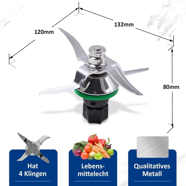 [RM]Thermomix Bimby TM5 TM6 Blender Knife Stainless Steel Sharp Edge - Kitchen and Kitchen Accessories