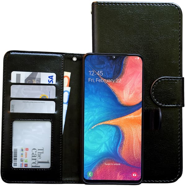 [RM]Galaxy A20e, Skinnveske, Beskyttelse, Hvit Vit