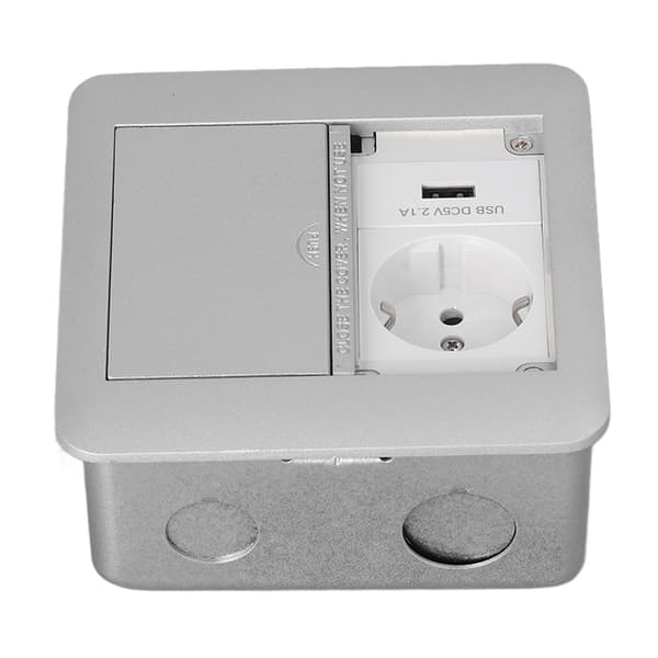 [RM]Multifunctional 2-Gang Socket, Flame Retardant, Waterproof, Recessed Socket