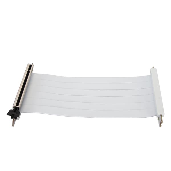 [RM]PCIe 3.0 X16 Riser Cable 180 Degree Flexible GPU Extension Cable High Speed Dual Reverse Connector 40cm White