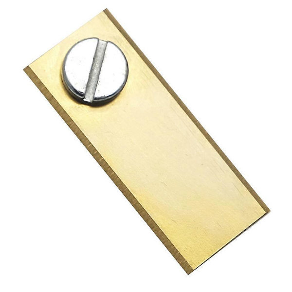 30 kpl Yhteensopiva BIGMOW-ruohonleikkurin kanssa ruostumattomasta teräksestä valmistettuja yksireikäisiä teränteriä, 42,5x17,5x0,6 mm Gold Gold