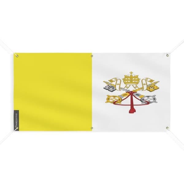 [RM]Vatican Flag Banner 6 Eyelets 150x300cm in Polyester