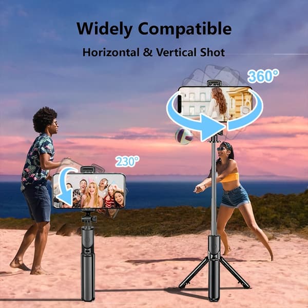 [RM]Wireless Selfie Stick Tripod with Detachable Remote Control