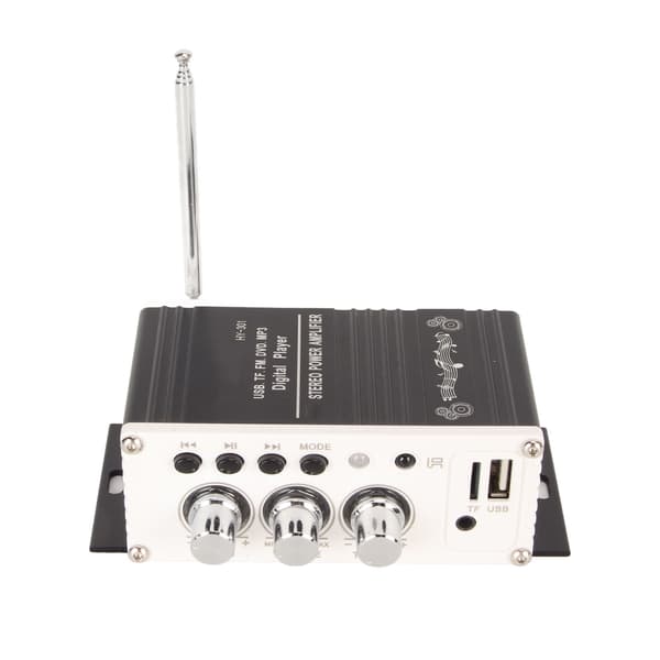 [RM] Car Amplifier 2-Channel Bluetooth 5.0 Digital Mini HIFI Stereo Power Amplifier with Remote Control 100-240V EU Plug 0.1