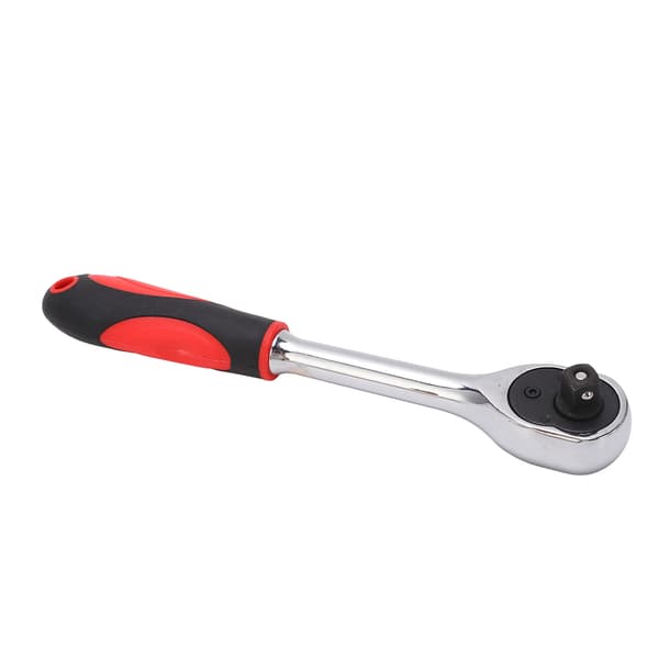[RM]72-tooth Automatic Quick Release Ratchet Wrench 3/8 Inch Drive Straight Handle for 10mm Bits