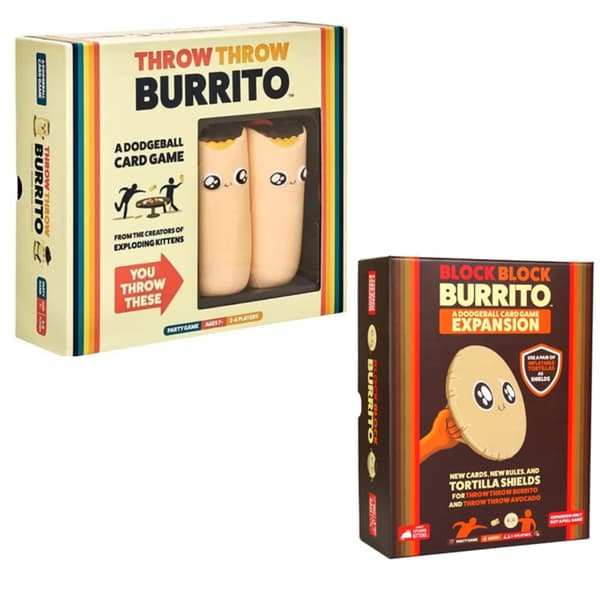 [RM]Exploding Kittens Burrito Throwing -korttipeli aikuisille, teini-ikäisille ja lapsille, dodgeball-korttipeli, englanti