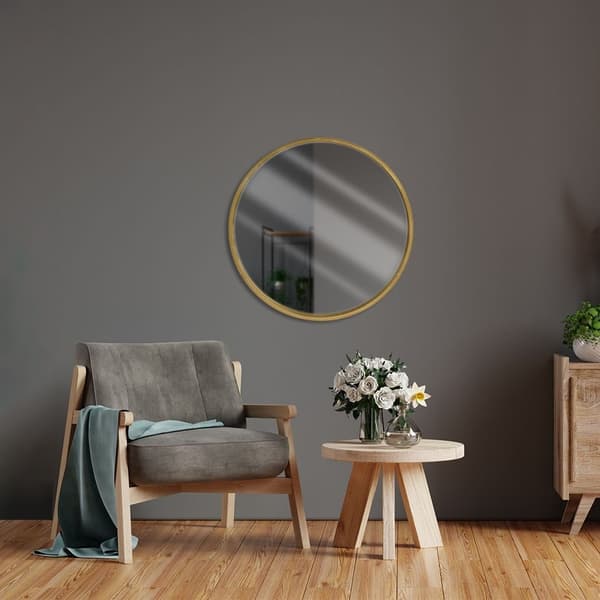 [RM] Elegant Wall Mirror with Gold Wood Frame for Luxurious Decor 1275