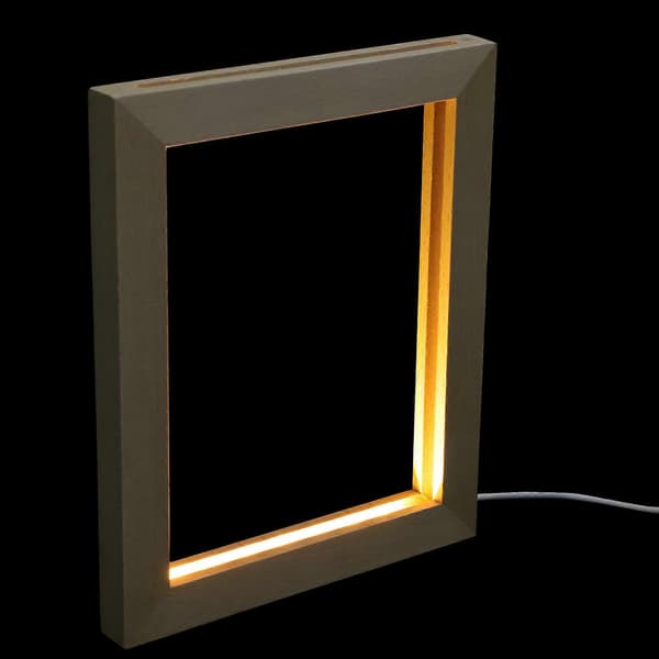 [RM]LED Light Photo Frame Chic Design Wooden Picture Holder 23X17CM Rectangular LED Lighting 1Set
