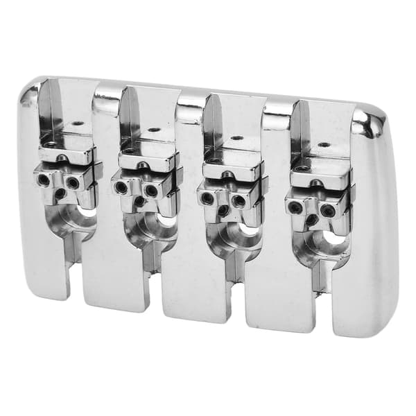 4-String Metal Guitar Bridge, Electric Bass Bridge, Replacement, Stringed Instrument Accessories