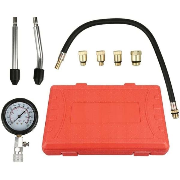 [RM]Compression Tester Kit for Vehicles, Compatible with Motorcycle, Car, Outboard, Chainsaw, Snowmobile, Gasoline Engine