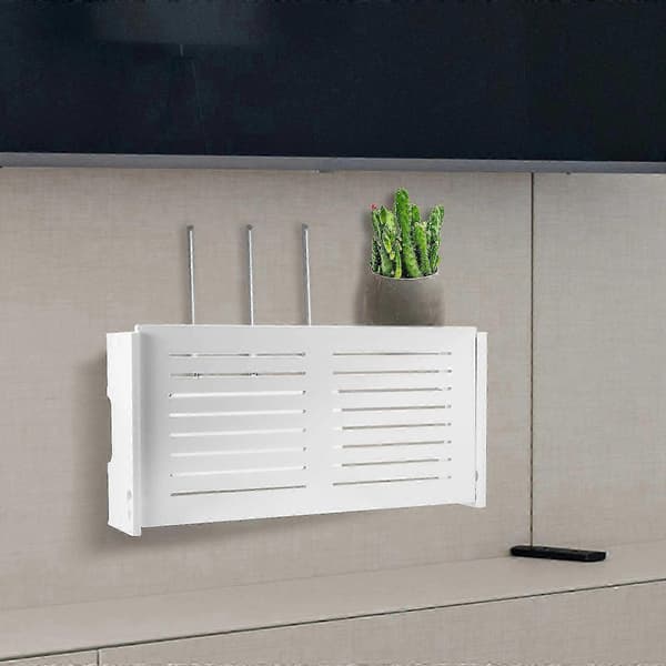 [RM]Wifi Router Storage Box Wall Mounted Wireless Panel Shelf Terminal Block Bracket Cable Organizer Home Decor bs