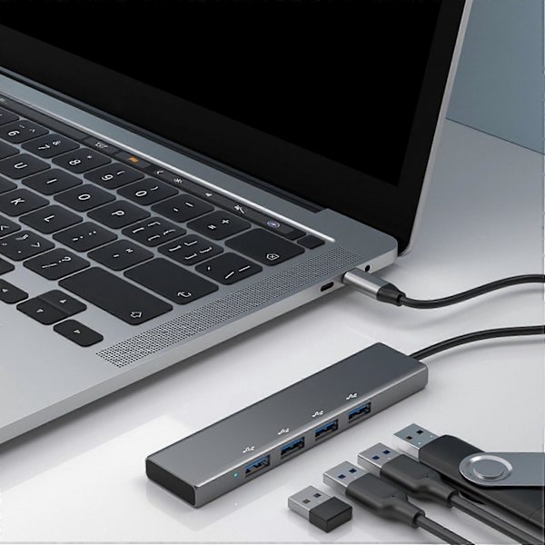 [RM]Type C Dockingstation 1 Træk 4 Multifunktionel Hub Usb3.0 Adapter Til Splitterkabeladapter