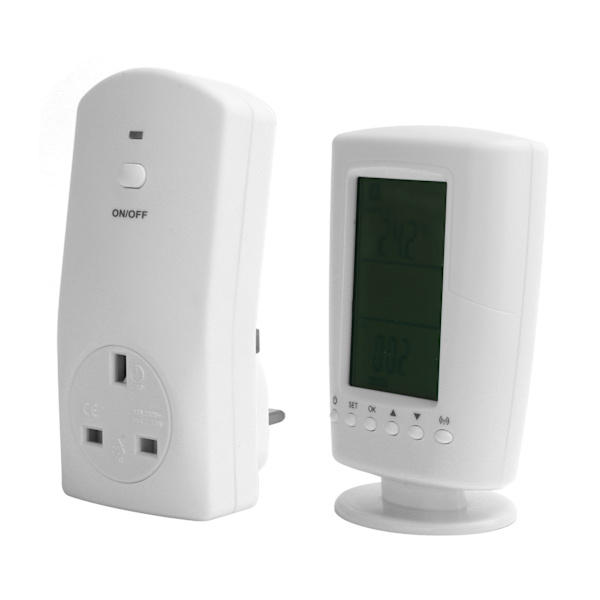 [RM]LCD Temperature Controller with Backlight Wireless Programmable Thermostat Socket 250V 13A 50Hz 3250W Maximum 0.7