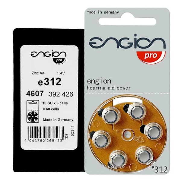 60 st Hörbatterier Engion Högpresterande Batteri a10 A312 13A ZA10 E675 E10 e13 PR41 för CIC ITC BTE Hörapparater e10(60pcs)