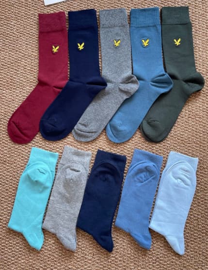 [RM] Lyle & Scott 6-pack Suit Socks - Multiple Colours (Random Colours Received)