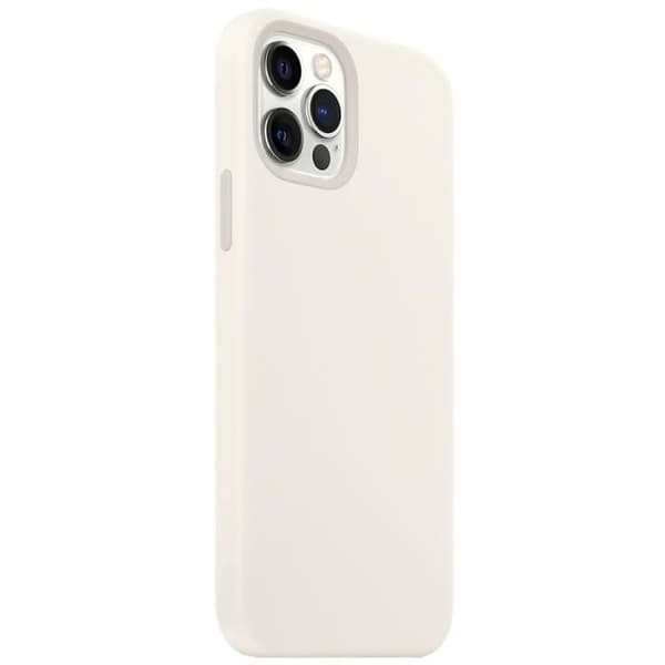 [RM]White Silicone Case - E.F.CONNECTION - for iPhone 12 Mini - Shock Absorbing - Scratch Resistant - Tempered Glass Vit