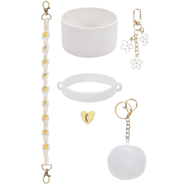 [RM]Stanley Cup Tilbehørssett - 6-delt Beskyttelse og Dekorasjon Vit