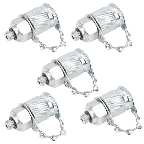 [RM] Hydraulic Test Adapter Kit 5 Pcs PT PPT M8 x 1 Pressure Measurement Thread Test Couplings