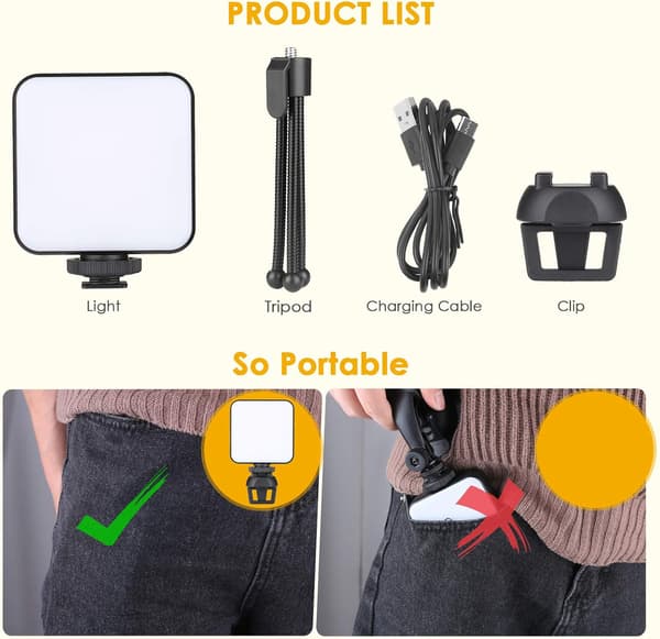 [RM]Video Conferencing Lighting Kit, Laptop Ring Light with Clip and Tripod, Webcam Lighting Laptop Ring Light for Zoom Meetings, Remote Work, Makeup