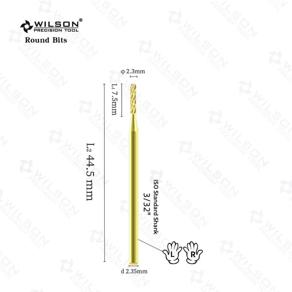 [RM]WILSON Round Nail Drill Bit for Gel Removal - Manicure Tool 2pcs C 1340079