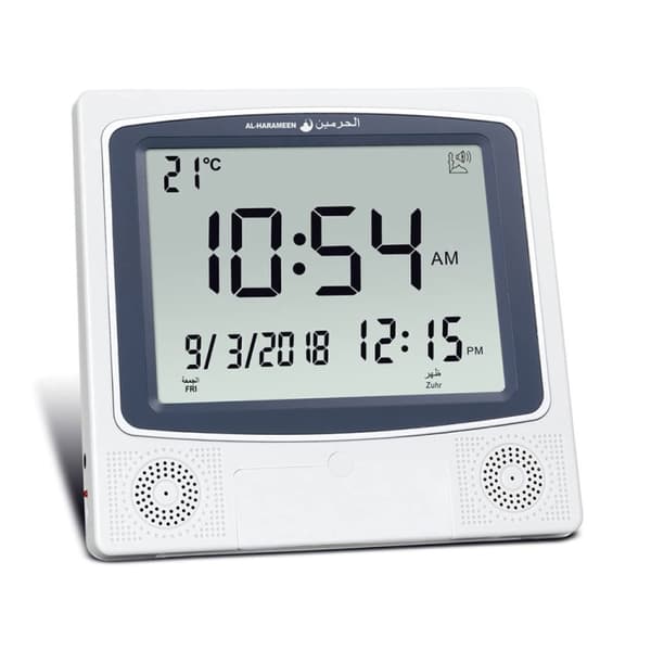[RM]Digital Desktop Calendar with Perpetual Calendar and Alarm Function (Grey-White)