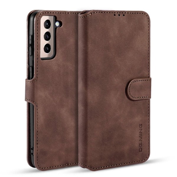 DG.MING Samsung Galaxy S21 4G, 5G skal - Kaffe Brown Brun