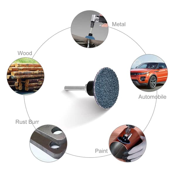 [RM] 50-pack Quick Change Disc, 2-inch Roll Lock Disc with Zirconia Coating for Surface Preparation (36-Grit)