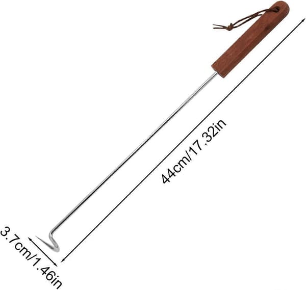 [RM] Pigtail Flipper Hook i rustfrit stål, grilltilbehør, madvendingsværktøj
