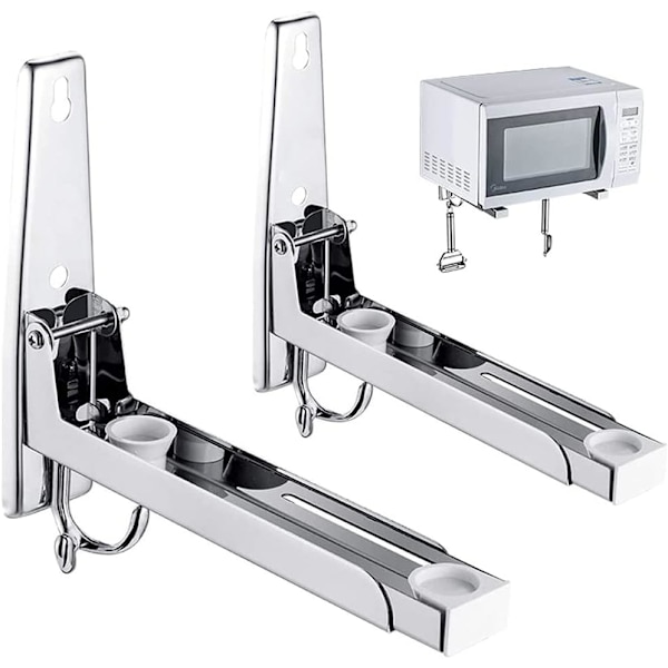 [RM] Microwave Wall Mount, Foldable Wall Brackets, Stainless Steel Microwave