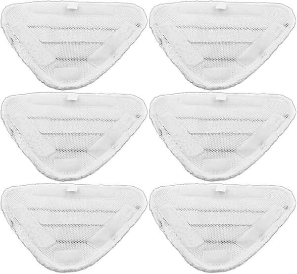 [RM] Pakke med 6 vaskbare puter for Beldray 5-i-1 og 9-i-1 dampmopper. (LGL)
