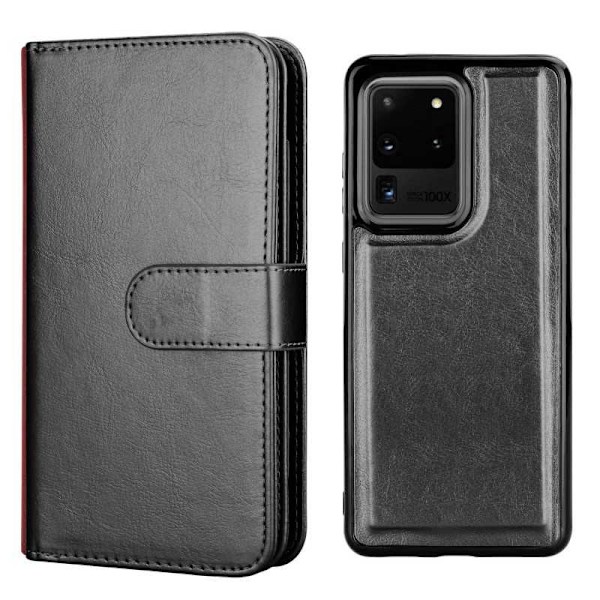 Samsung S20 Plus Praktiskt Plånboksfodral 2i1 med 11 Fack Black Svart