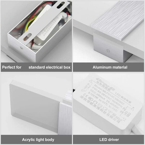 [RM]2*12W Wall Lamp Indoor Dimmable LED Acrylic Wall Light Modern D