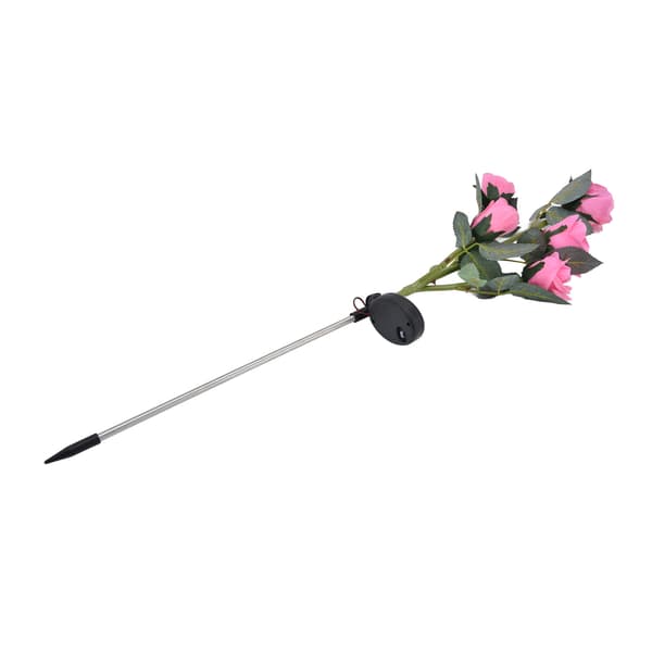 [RM]Solarblomster Solcellepanel Intelligent Lysstyring Vandtæt Funktion Solarblomsterlamper Pink