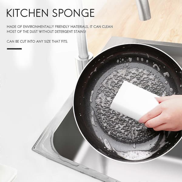 [RM] Melamine Sponge Magic Sponge Cleaning Melamine Cleaner Eco-Friendly White Kitchen Magic Sponge Cleaning 1
