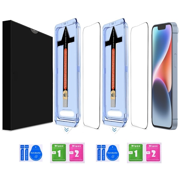 iPhone 14/13 Pro/13 2-PACK Skärmskydd Full Täckning Härdat Glas 152