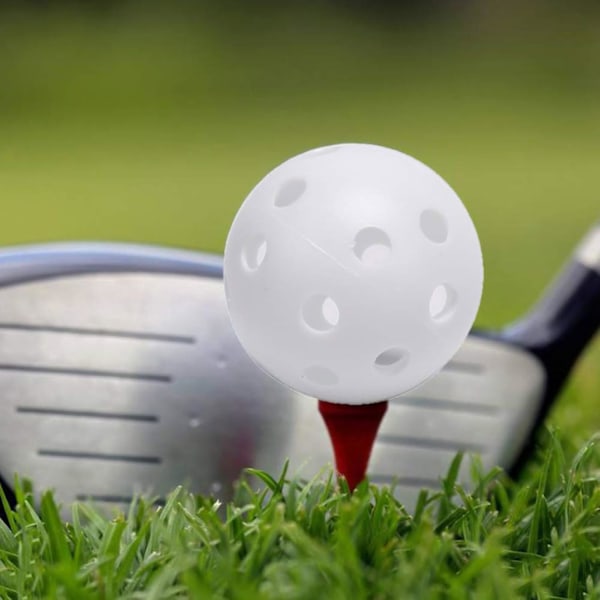 25 st Träningsgolfbollar Flyggolfbollar Ihåliga Plastgolfträningsbollar Luftflödesgolfbollar för Svingträning Driving Range Hem