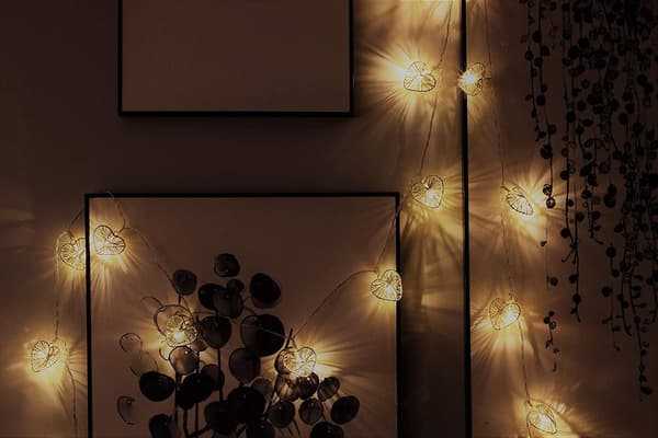 [RM]LED-hjertebelysningsguirlande - 3m USB - 20 varmhvide hjerter - Piger