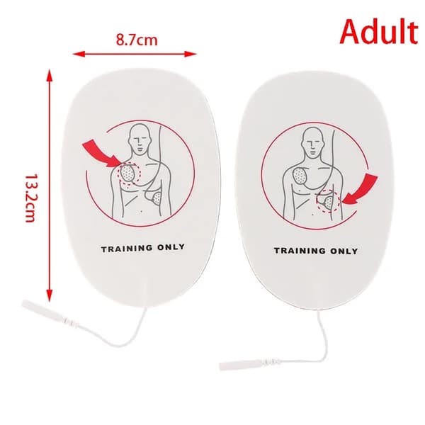 [RM]2 Pieces First Aid Training Replacement Pads AED Training Unit Patches Adult Training Universal Trainer