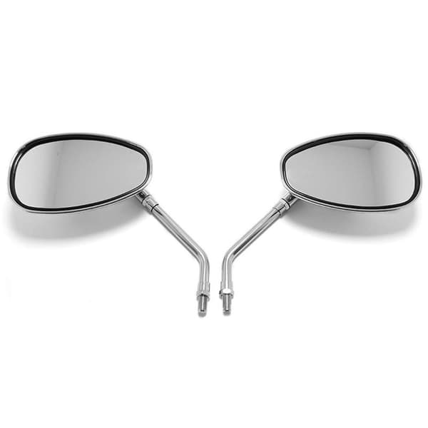 [RM]2pcs Motorcycle Rearview Mirror Electroplated Stainless Clear Surface Handlebar Rear Side Mirror for Motorcycle