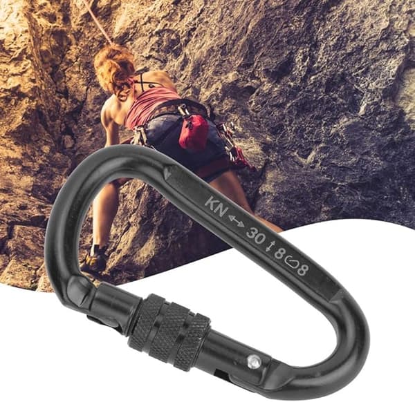 [RM]30KN Hiiliteräs Ulkokäyttöön Tarkoitettu Tehokas Karabiner